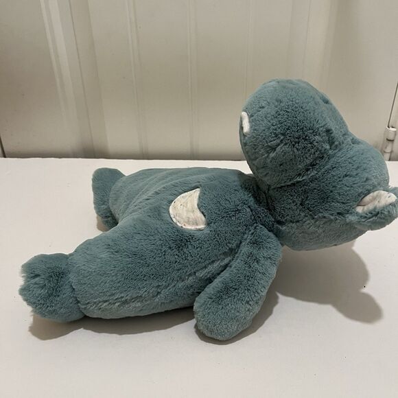 Baby Gund Oh So Snuggly Hippo Plush Floppy Lovey 12" Green Soft Beanie Stuff Toy - Picture 4 of 10
